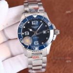 Top Replica Longines Hydroconquest 41mm Blue Face 904L Stainless Steel Watch For Men